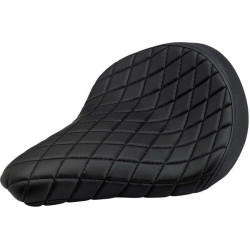 PartzBiz HD DS08060084 - Biltwell 4004-101 Black Diamond Stitch Solo 2 เบาะนั่งมอเตอร์ไซค์สำหรับ Harley-Davidson Metric Custom Universal ผลิต Street vintage chopper bike 0806-0084 08060084