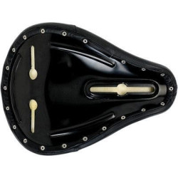 PartzBiz HD DS08060113 - Biltwell 4005-101 เบาะ Black Diamond Stitch Midline Solo สำหรับ Harley Rigid Custom