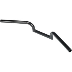 PartzBiz HD DS06015131 - Biltwell 6013-2016 1" Mustache Smooth Slotted Black Handlebar Harley Metric 0601-5131 06015131 davidson sx650 shadow virago vulcan intruder bobber chopper motorcycle 