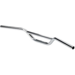 PartzBiz HD DS06015136 - Biltwell 6016-1056 1" Moto Smooth Slotted Chrome Handlebar Harley Metric 0601-5136 06015136 davidson sx650 shadow virago vulcan intruder bobber chopper motorcycle 