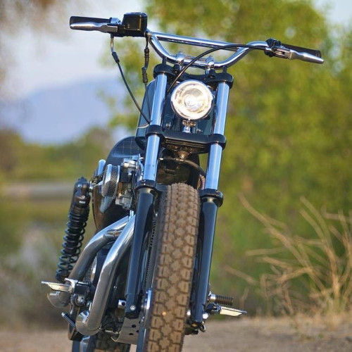 PartzBiz HD: 4422231-Biltwell 6016-2016 1" Moto Smooth Slotted Black Handlebar Harley Metric 0601-5135 06015135 davidson sx650 shadow virago vulcan intruder bobber chopper motorcycle 
