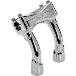 PartzBiz HD DS06021064 - Biltwell 6404-105-06 Chrome 6 ” Murdock Pullback Risers สำหรับแฮนด์ 1 ” Harley