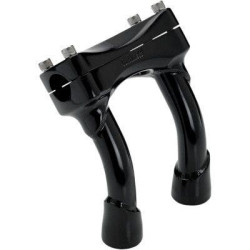 PartzBiz HD DS06021065 - Biltwell 6404-201-06 Black 6 ” Murdock Pullback Risers สำหรับแฮนด์ 1 ” Harley