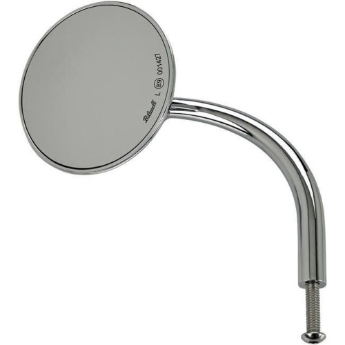 PartzBiz HD: 4422168-Biltwell 6503-400-531 Chrome Perch Mount 4" Round Utility Mirror for Harley Metric Custom Chopper Vintage Street Motorcycle Yamaha Honda Ducati kawasaki suzuki Front back left right side view 0640-1316 06401316