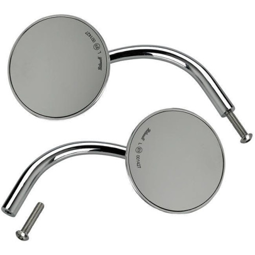 PartzBiz HD: 4422169-Biltwell 6503-400-532 Chrome Perch Mount 4" Round Utility Mirror for Harley Metric Custom Chopper Vintage Street Motorcycle Yamaha Ducati kawasaki suzuki Front back left right side view 0640-1329 06401329 PartzBiz HD: 4422169-Biltwell 6503-400-532 Chrome Perch Mount 4" Round Utility Mirror for Harley Metric Custom Chopper Vintage Street Motorcycle Yamaha Ducati kawasaki suzuki Front back left right side view 0640-1329 06401329