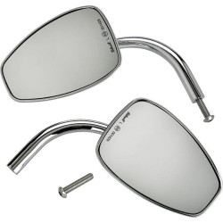 PartzBiz HD DS06401331 - Biltwell 6504-400-532 Chrome Perch Mount Teardrop กระจกยูทิลิตี้สำหรับ Harley เมตริก Custom Chopper Vintage Street รถจักรยานยนต์ Yamaha Ducati Honda kawasaki suzuki ด้านหน้าด้านหลังซ้ายขวาด้านข้างดู 0640-1331 06401331
