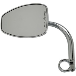 PartzBiz HD DS06401327 - Biltwell 6504-578-531 Chrome Teardrop Utility Mirror Clamp-On 7/8” บาร์สำหรับเมตริก Universal Custom Chopper Vintage Street อลูมิเนียม 0640-1327 06401327