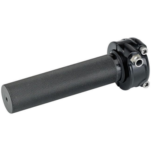 PartzBiz HD: 4422140-Biltwell 6601-201-01 Black Aluminum Whiskey Throttle for 1" Bars w/ Single Cable chopper custom motorcycle street grip hand control accessories replacement new 0632-0627 06320627