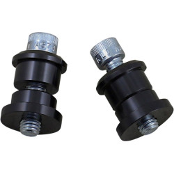 PartzBiz HD DS06040224 - Biltwell 6908-201 บูช Riser Solid สีดำ CNC สำหรับ Harley และ Custom