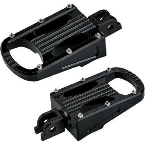 PartzBiz HD: 4422117-Biltwell 7006-203-03 Black Aluminum Punisher Footpeg Set H-D Softail M8 18-Up