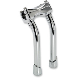 PartzBiz HD DS06020896 - Biltwell Chrome 10 ” Murdock Pullback Risers สำหรับ Harley & Custom | MP-010-HD-ซีพี