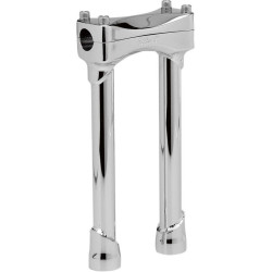 PartzBiz HD DS06020663 - Biltwell Chrome 10 ” Tall Murdock Risers สำหรับรุ่น Harley 1 ” พื้นที่หนีบ | MR-010-HD-ซีพี