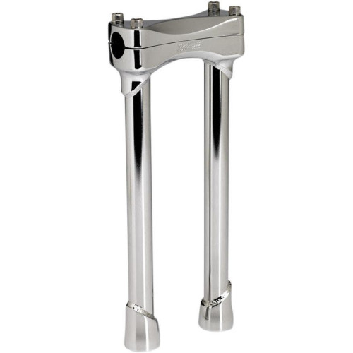 PartzBiz HD: 4422054-Biltwell Chrome 12" Tall Murdock Risers for Harley Models 1" Clamping Area | MR-012-HD-CP