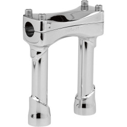 PartzBiz HD DS06020659 - Biltwell Chrome 6 ” Tall Murdock Risers สำหรับรุ่น Harley 1 ” พื้นที่หนีบ | MR-006-HD-ซีพี