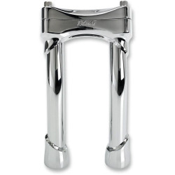 PartzBiz HD DS06020894 - Biltwell Chrome 8 ” Murdock Pullback Risers สำหรับ Harley & Custom | MP-008-HD-ซีพี