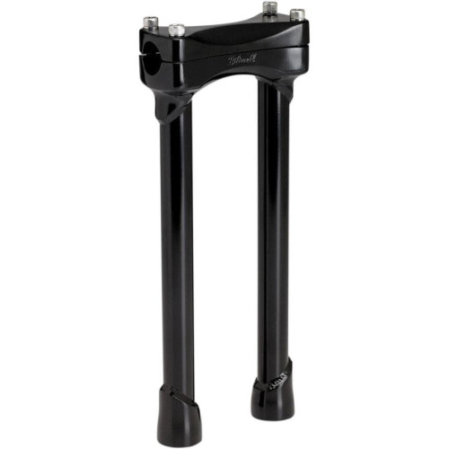PartzBiz HD: 4422027-Biltwell Satin Black 12" Tall Murdock Risers for Harley Models 1" Clamping Area | MR-012-HD-BK