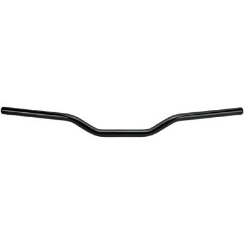 PartzBiz HD: 4421996-Bitlwell 6008-2016 1" Tracker Mid Smooth Slotted Black Handlebar Harley Metric Custom 0601-5121 06015121 davidson sx650 shadow virago vulcan intruder bobber chopper motorcycle 