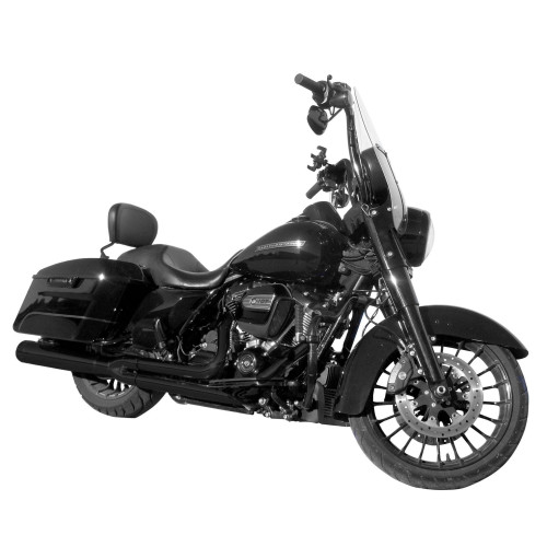 PartzBiz HD: 4421974-Black 4.5" Power House Performance 2into1 Exhaust System Harley Touring 85-16 PartzBiz HD: 4421974-Black 4.5" Power House Performance 2into1 Exhaust System Harley Touring 85-16