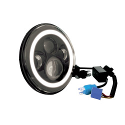 PartzBiz HD MU11002 - Black 7" LED Daymaker Style Headlight w/ Halo 11002 94-17 Harley Touring Softail PartzBiz HD MU11002 - Black 7" LED Daymaker Style Headlight w/ Halo 11002 94-17 Harley Touring Softail