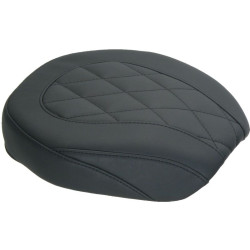 PartzBiz HD MD76705 - Mustang Seats Black Smooth Wide Tripper Passenger Pillion Seat Harley Dyna 06-17 | 76705