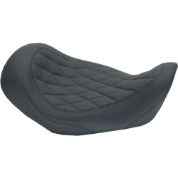 PartzBiz HD MD76704 - Mustang Seats 76704 Black Smooth Wide Tripper Driver Solo Seat 06-17 Harley Dyna 489268 0803-0395 08030395