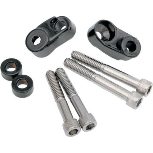 PartzBiz HD: 4421928-Black Front Short Turn Signal Mounts Relocation 39mm 49mm 87-07 Harley Dyna XL 2020-0589 20200589