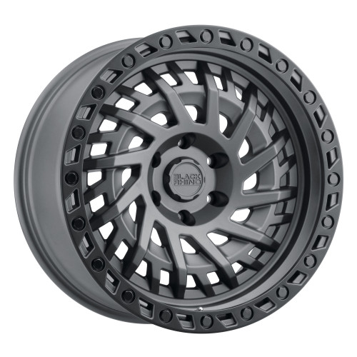 PartzBiz HD: 4421948-Black Rhino Wheels Matte Gunmetal w/ Black Lip 17X9 5X5 5X127 ET -18mm Offset Rim Jeep Wrangler JK JL JT Gladiator Grand Cherokee WJ WK WK2 Commander Wheels Rims Upgrade 5x127 5 Lug Offroad 4x4
