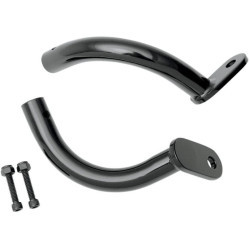 PartzBiz HD DS35010614 - Drag Black Saddlebag Guard Eliminator Supports Brackets 4 Harley Touring 97-08