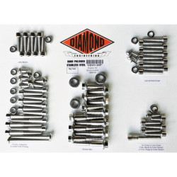 PartzBiz HD DS24010840 - ชุดสลักเกลียวเครื่องยนต์สแตนเลสขัดเงา Diamond Engineering OEM Dyna FXD 99-05 | DE6513HP PartzBiz HD DS24010840 - ชุดสลักเกลียวเครื่องยนต์สแตนเลสขัดเงา Diamond Engineering OEM Dyna FXD 99-05 | DE6513HP