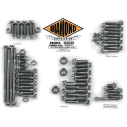 PartzBiz HD DS24010250 - ชุดน็อตเครื่องยนต์สแตนเลสขัดเงา Diamond Engineering 12 จุด FLH 07-15 | PB607S PartzBiz HD DS24010250 - ชุดน็อตเครื่องยนต์สแตนเลสขัดเงา Diamond Engineering 12 จุด FLH 07-15 | PB607S