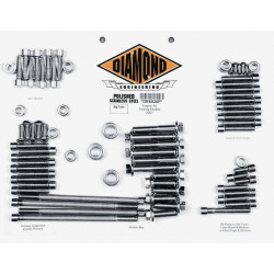 PartzBiz HD DS24010262 - ชุดน็อตเครื่องยนต์สแตนเลสขัดเงา Diamond Engineering OEM FLH 07-15 | DE6520P PartzBiz HD DS24010262 - ชุดน็อตเครื่องยนต์สแตนเลสขัดเงา Diamond Engineering OEM FLH 07-15 | DE6520P