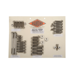 PartzBiz HD DS24010248 - ชุดน๊อตเครื่องยนต์สแตนเลสขัดเงา Diamond 12 Point Softail & Dyna 06-15 | PB605S PartzBiz HD DS24010248 - ชุดน๊อตเครื่องยนต์สแตนเลสขัดเงา Diamond 12 Point Softail & Dyna 06-15 | PB605S