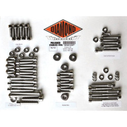 PartzBiz HD DS24010841 - ชุดน๊อตเครื่องยนต์สแตนเลสขัดเงา Diamond OEM Softail & Dyna EVO 91-99 | DE6512HP PartzBiz HD DS24010841 - ชุดน๊อตเครื่องยนต์สแตนเลสขัดเงา Diamond OEM Softail & Dyna EVO 91-99 | DE6512HP