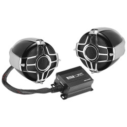 PartzBiz HD WP63-8039 - Boss Audio Systems Bluetooth Max Power ลำโพง 3” และเครื่องขยายเสียง 600w MC440B 63-8039 568866 เสียงดังที่สุดสำหรับมอเตอร์ไซค์ atv utv powersport รถกอล์ฟ มอเตอร์ไซค์