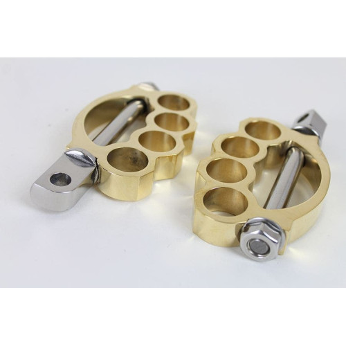PartzBiz HD: 4421786-Brass Knuck Foot Peg Set Male Clevis Harley Dyna Sportster Softail 27-0773