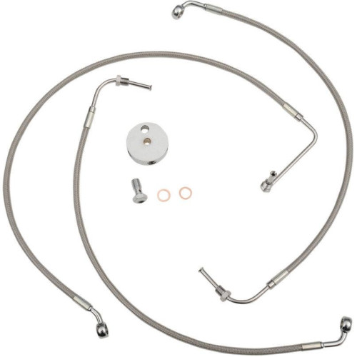 PartzBiz HD: 4421759-La Choppers Stainless Steel Front Brake Line for Harley 09-13 FL Non Abs Mini Apes-LA-8010B08 PartzBiz HD: 4421759-La Choppers Stainless Steel Front Brake Line for Harley 09-13 FL Non Abs Mini Apes-LA-8010B08