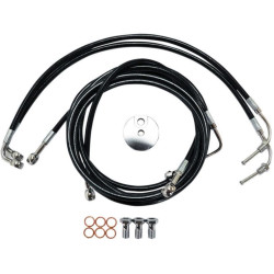 PartzBiz HD DS17413940 - La Choppers Black Vinyl Front Brake Line for Harley 09-13 FLH ABS Mini Apes-LA-8051B08B PartzBiz HD DS17413940 - La Choppers Black Vinyl Front Brake Line for Harley 09-13 FLH ABS Mini Apes-LA-8051B08B