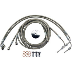 PartzBiz HD DS17413933 - La Choppers Stainless Steel Front Brake Line for Harley 08-13 FLTR ABS 18-20 Bars-LA-8050B19