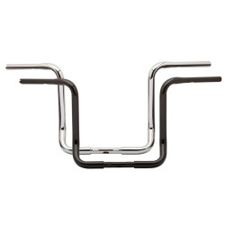 PartzBiz HD B12-2002C - Burly 15 ” Chrome Bagger Ape Hanger แฮนด์สำหรับ Harley FLH/T 86-14 - B12-2002C