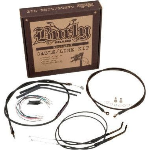 PartzBiz HD: 4421697-Burly Black Vinyl Extended Cable Kit 16" Bars Harley Sportster 97-03 Single Disc | B30-1001 PartzBiz HD: 4421697-Burly Black Vinyl Extended Cable Kit 16" Bars Harley Sportster 97-03 Single Disc | B30-1001