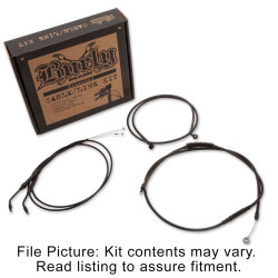 PartzBiz HD B30-1097 - Burly Black Vinyl Extended Cable Kit Clubman Bar Harley Sportster 97-03 Sngl Dsc | B30-1097 PartzBiz HD B30-1097 - Burly Black Vinyl Extended Cable Kit Clubman Bar Harley Sportster 97-03 Sngl Dsc | B30-1097