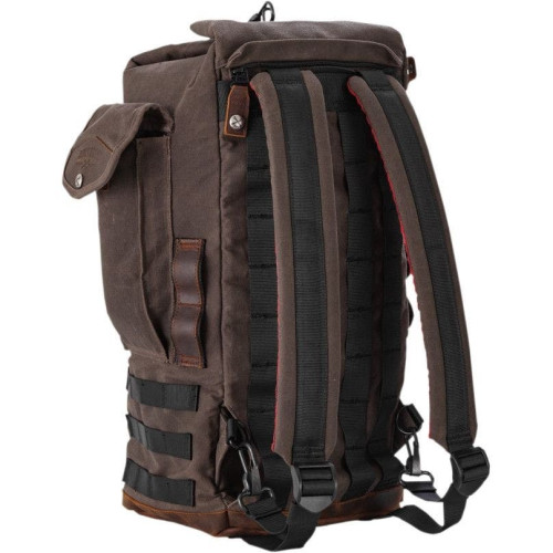 PartzBiz HD: 4421600-Burly Brand B15-1013D Dark Oak Brown Motorcycle Sissy Bar Cargo Bag Backpack Luggage storage travel suitcase harley metric bike chopper 070282 3517-0453 35170453