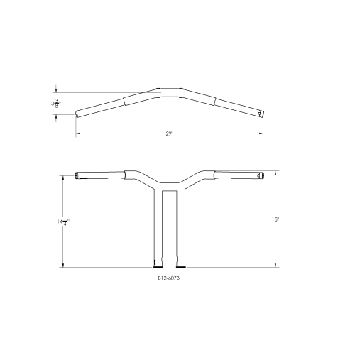 PartzBiz HD: 4421565-Burly Brand Gloss Black Dominator Bars Straight 12 Rise Internal Wiring Harley Fit PartzBiz HD: 4421565-Burly Brand Gloss Black Dominator Bars Straight 12 Rise Internal Wiring Harley Fit