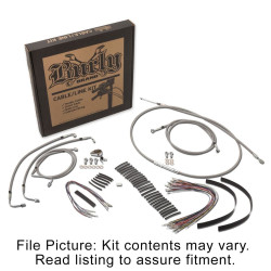 PartzBiz HD B30-1118 - Burly Brand Stainless Extended Cable Kit Harley 14-15 W/O ABS 15” แฮนด์บาร์ - B30-1118 PartzBiz HD B30-1118 - Burly Brand Stainless Extended Cable Kit Harley 14-15 W/O ABS 15” แฮนด์บาร์ - B30-1118