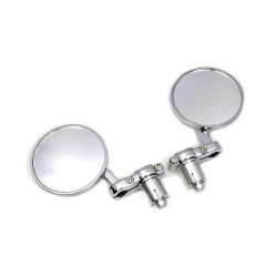 PartzBiz HD VT34-1972 - Cafe Style Mirror Set Pair Chrome for 7/8" Bars Harley-Davidson & Custom Moto PartzBiz HD VT34-1972 - Cafe Style Mirror Set Pair Chrome for 7/8" Bars Harley-Davidson & Custom Moto
