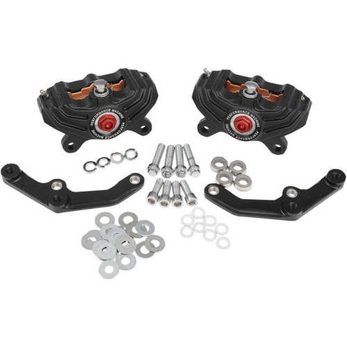 PartzBiz HD: 4421433-Performance Machine PM Black Ops Vintage Dual Front Brake Caliper Harley 11.8 | 0052-4008-SMB PartzBiz HD: 4421433-Performance Machine PM Black Ops Vintage Dual Front Brake Caliper Harley 11.8 | 0052-4008-SMB
