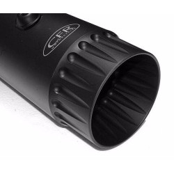 PartzBiz HD CFR-FLH012B - Cary Faas CFR 4 1/2" Black Fluted / Fluted Megaphone Tapered Mufflers for Harley | FLH008 PartzBiz HD CFR-FLH012B - Cary Faas CFR 4 1/2" Black Fluted / Fluted Megaphone Tapered Mufflers for Harley | FLH008