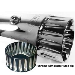 PartzBiz HD CFR-FLH014-7CA - Cary Faas CFR 4.5” Chrome Contrast Cut Tips ท่อไอเสียทรงเรียว 17-19 M8 FLH/T PartzBiz HD CFR-FLH014-7CA - Cary Faas CFR 4.5” Chrome Contrast Cut Tips ท่อไอเสียทรงเรียว 17-19 M8 FLH/T