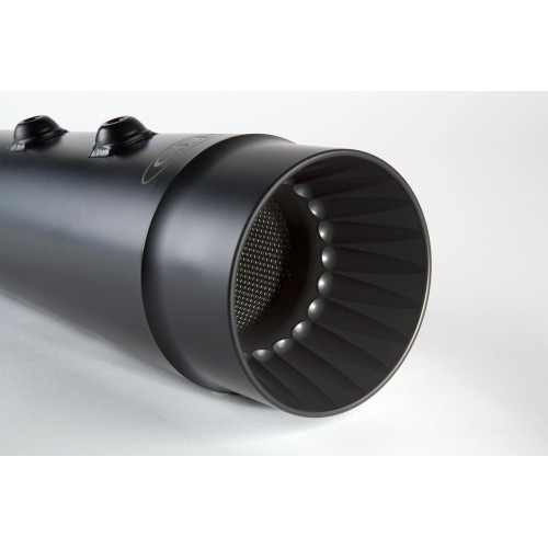 PartzBiz HD: 4421365-Cary Faas CFR 4 1/2" Black Smooth / Fluted Megaphone Tapered Mufflers for Harley Touring Models | CFR-FL002FB PartzBiz HD: 4421365-Cary Faas CFR 4 1/2" Black Smooth / Fluted Megaphone Tapered Mufflers for Harley Touring Models | CFR-FL002FB