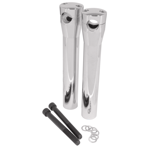 PartzBiz HD: 4421381-Chrome 1" Handlebar Riser Set 10" Harley & Custom Chopper Bagger 41017 PartzBiz HD: 4421381-Chrome 1" Handlebar Riser Set 10" Harley & Custom Chopper Bagger 41017